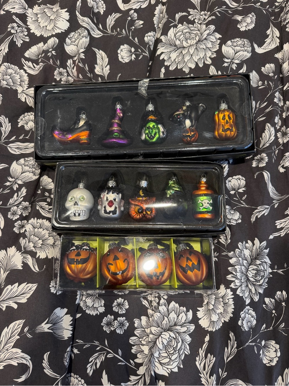 Pier 1 Imports Halloween Ornaments 3 Box Set